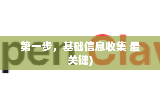 第一步，基础信息收集 最关键)-第1张图片-OpenClaw 开源免费 -中文免费安装