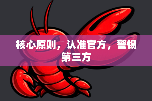 核心原则，认准官方，警惕第三方