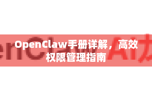 OpenClaw手册详解，高效权限管理指南-第1张图片-OpenClaw 开源免费 -中文免费安装